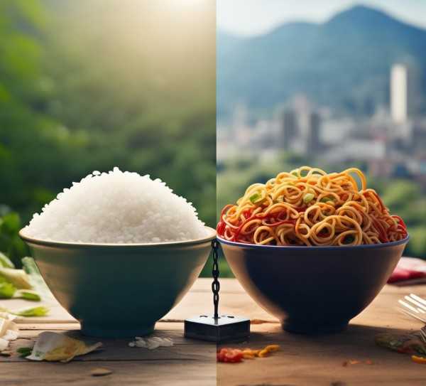 主食之辩，米饭与面食，谁更易增重？,米饭与面食，探究哪种主食更容易导致体重增加,健康饮食,第1张