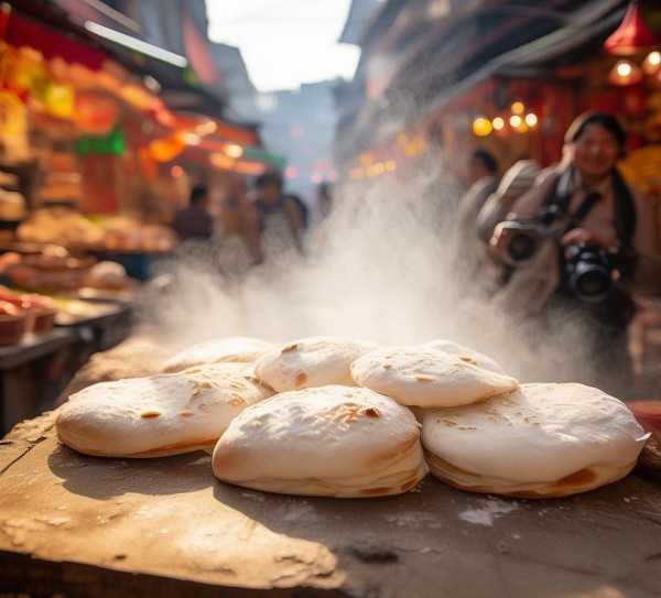 陕西关中白吉馍，探寻美食之源的秘密,探寻美食之源，白吉馍，揭秘陕西关中的特色特产,营养价值,风味,传承,第1张