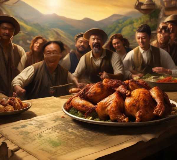 道口烧鸡传奇，溯源美食之源，探寻千年古法秘境,探寻美食之源，道口烧鸡的传奇故事与诞生地揭秘,风味,美味佳肴,传承,第1张