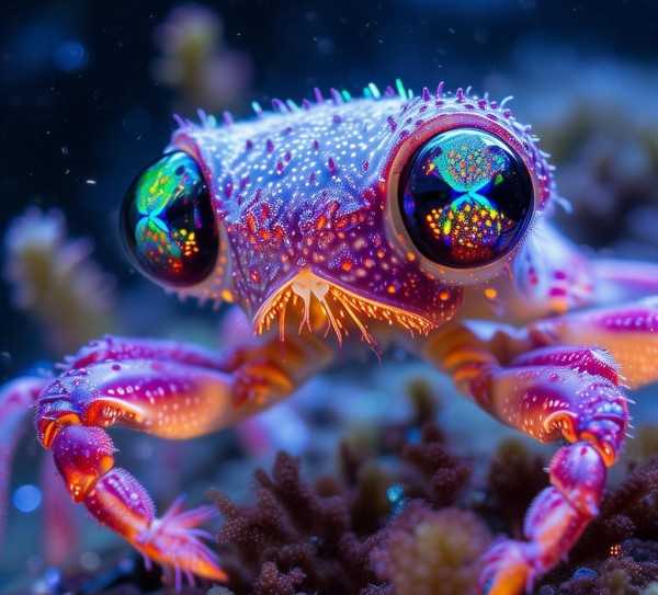 海洋螃蟹视觉奥秘大揭秘,螃蟹的眼睛之谜，探寻海洋生物的独特视觉统,螃蟹视觉,第1张