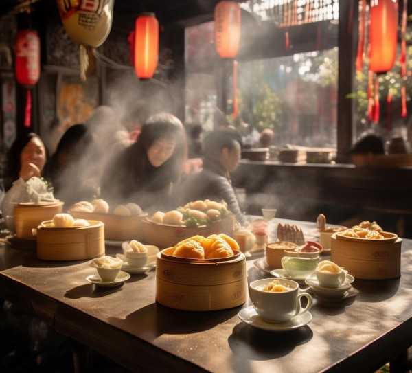 广州早茶风情，解锁地道的广州味蕾之旅,广州早茶探秘，探寻这座城市里最地道的早茶美味,广州早茶,地道风味,第1张