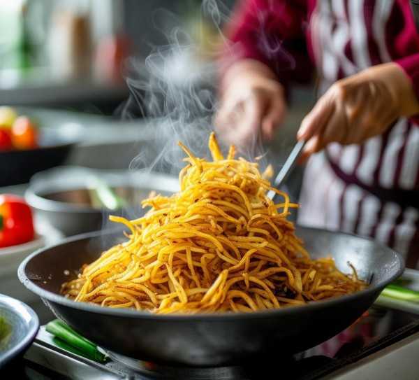 土豆丝香脆秘诀，家常炒制教程大公开,家常美味，教你如何炒出香脆可口的土豆丝,美味,第1张
